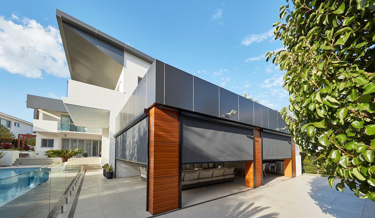 Modern outdoor living with premium awnings and blinds